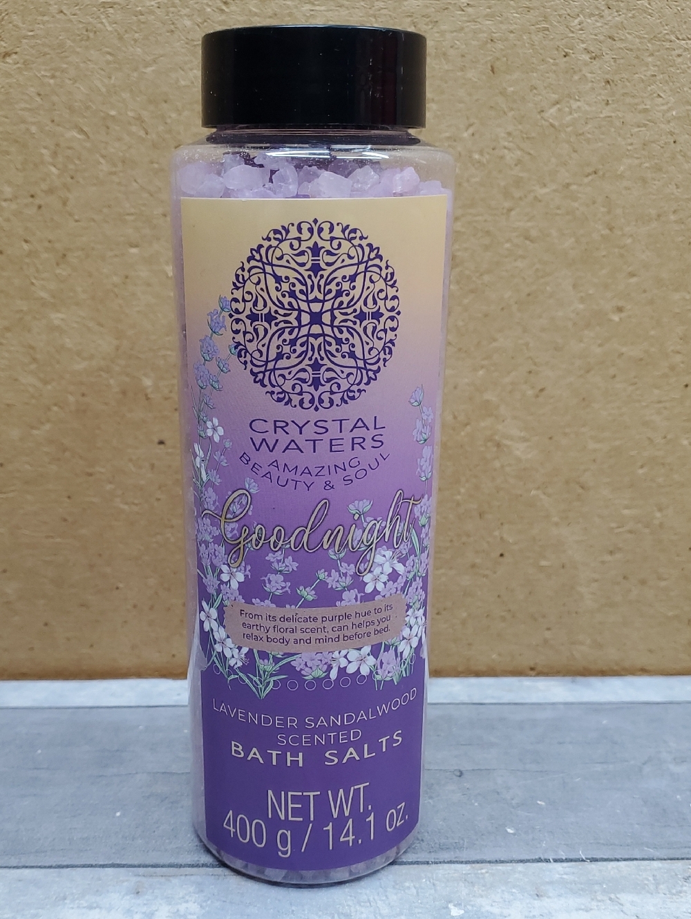 Crystal Waters "Goodnight" Lavender & Sandalwood Bath Salts  NIP